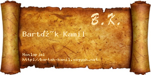 Barták Kamil névjegykártya